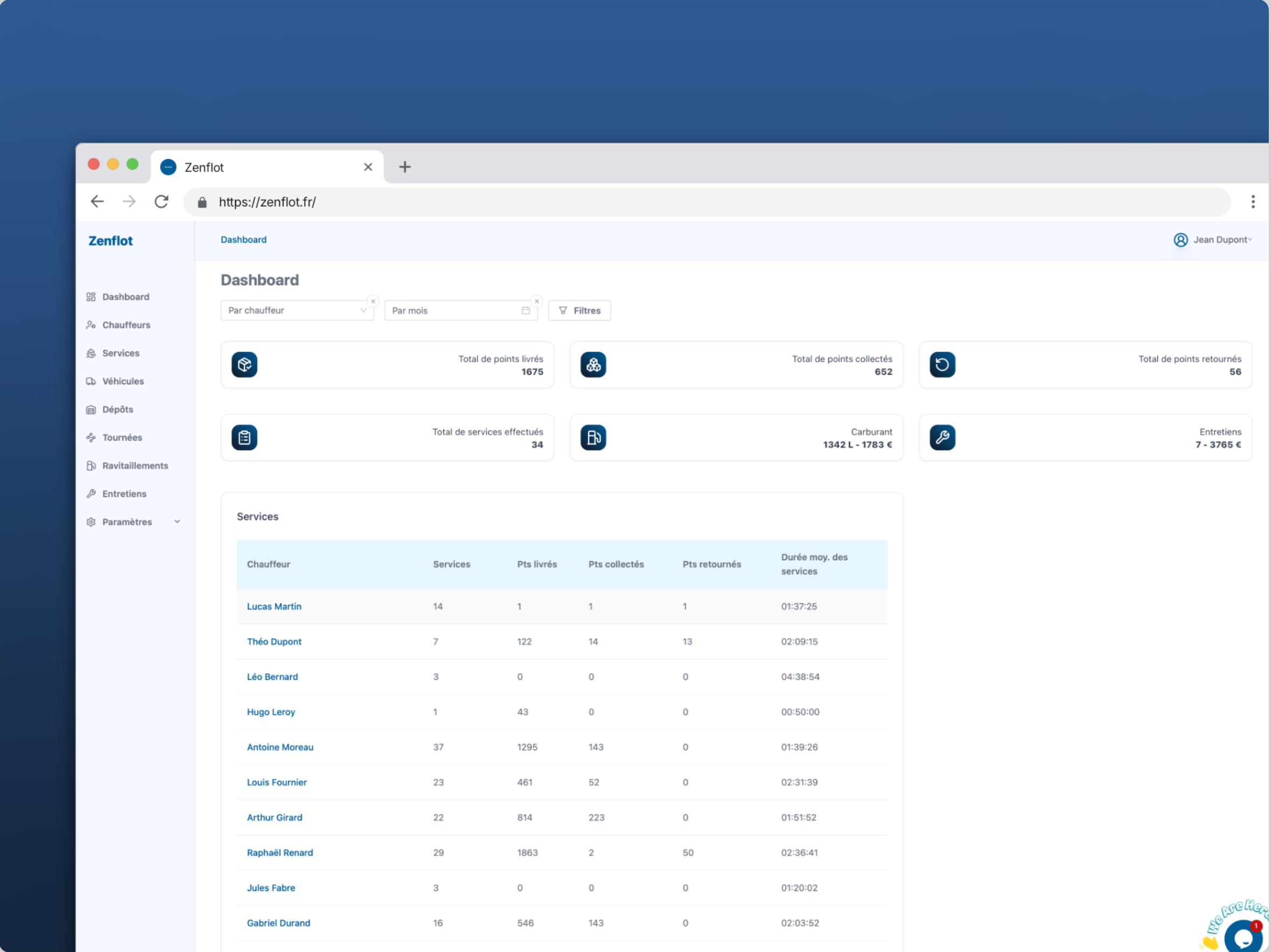 Zenflot Dashboard